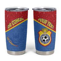Custom DR Congo Football Tumbler Cup Allez Les Léopards - Wonder Print Shop