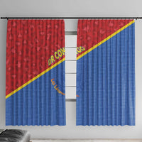 DR Congo Football Window Curtain Allez Les Léopards - Wonder Print Shop