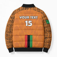 Custom Zambia Football Bomber Puffer Jacket Go Chipolopolo Go - Wonder Print Shop