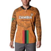 Custom Zambia Football Button Sweatshirt Go Chipolopolo Go - Wonder Print Shop