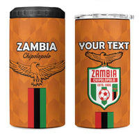 Custom Zambia Football 4 in 1 Can Cooler Tumbler Go Chipolopolo Go - Wonder Print Shop