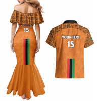 Custom Zambia Football Couples Matching Mermaid Dress and Hawaiian Shirt Go Chipolopolo Go - Wonder Print Shop