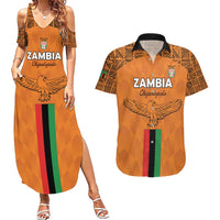 Custom Zambia Football Couples Matching Summer Maxi Dress and Hawaiian Shirt Go Chipolopolo Go - Wonder Print Shop