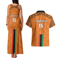 Custom Zambia Football Couples Matching Tank Maxi Dress and Hawaiian Shirt Go Chipolopolo Go - Wonder Print Shop