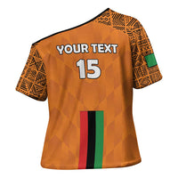 Custom Zambia Football Cross Shoulder Shirt Go Chipolopolo Go - Wonder Print Shop