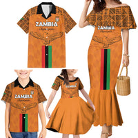 Custom Zambia Football Family Matching Mermaid Dress and Hawaiian Shirt Go Chipolopolo Go - Wonder Print Shop