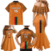 Custom Zambia Football Family Matching Mermaid Dress and Hawaiian Shirt Go Chipolopolo Go - Wonder Print Shop