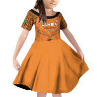 Custom Zambia Football Family Matching Off Shoulder Short Dress and Hawaiian Shirt Go Chipolopolo Go - Wonder Print Shop