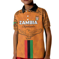 Custom Zambia Football Kid Polo Shirt Go Chipolopolo Go - Wonder Print Shop