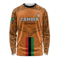 Custom Zambia Football Long Sleeve Shirt Go Chipolopolo Go - Wonder Print Shop