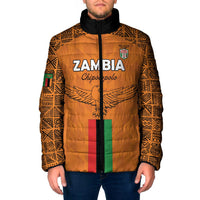 Custom Zambia Football Padded Jacket Go Chipolopolo Go - Wonder Print Shop