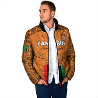 Custom Zambia Football Padded Jacket Go Chipolopolo Go - Wonder Print Shop