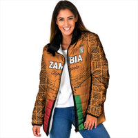 Custom Zambia Football Padded Jacket Go Chipolopolo Go - Wonder Print Shop