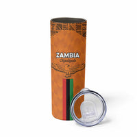 Custom Zambia Football Skinny Tumbler Go Chipolopolo Go - Wonder Print Shop