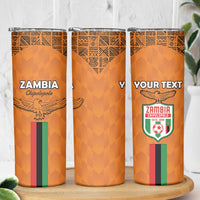 Custom Zambia Football Skinny Tumbler Go Chipolopolo Go - Wonder Print Shop