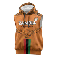 Custom Zambia Football Sleeveless Hoodie Go Chipolopolo Go - Wonder Print Shop