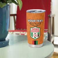Custom Zambia Football Tumbler Cup Go Chipolopolo Go - Wonder Print Shop