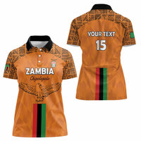 Custom Zambia Football Women Polo Shirt Go Chipolopolo Go - Wonder Print Shop