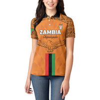 Custom Zambia Football Women Polo Shirt Go Chipolopolo Go - Wonder Print Shop