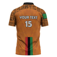Custom Zambia Football Zipper Polo Shirt Go Chipolopolo Go - Wonder Print Shop