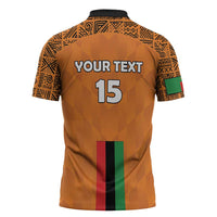 Custom Zambia Football Zipper Polo Shirt Go Chipolopolo Go - Wonder Print Shop