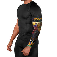 Kenya Safari Christmas Arm Sleeves Black Santa Riding Cape Buffalo - Heri ya Krismasi - Wonder Print Shop