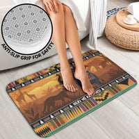 Kenya Safari Christmas Bathroom Set Black Santa Riding Elephant - Heri ya Krismasi - Wonder Print Shop