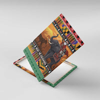 Kenya Safari Christmas Canvas Wall Art Black Santa Riding Elephant - Heri ya Krismasi - Wonder Print Shop