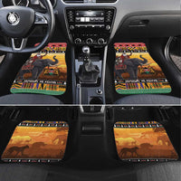 Kenya Safari Christmas Car Mats Black Santa Riding Elephant - Heri ya Krismasi - Wonder Print Shop