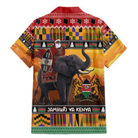 Kenya Safari Christmas Family Matching Mermaid Dress and Hawaiian Shirt Black Santa Riding Elephant - Heri ya Krismasi - Wonder Print Shop