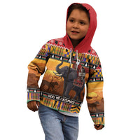 Kenya Safari Christmas Kid Hoodie Black Santa Riding Elephant - Heri ya Krismasi - Wonder Print Shop