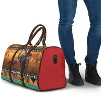 Kenya Safari Christmas Travel Bag Black Santa Riding Elephant - Heri ya Krismasi - Wonder Print Shop