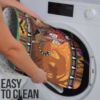 Kenya Safari Christmas Bathroom Set Black Santa Riding Leopards - Heri ya Krismasi - Wonder Print Shop