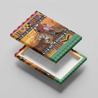 Kenya Safari Christmas Canvas Wall Art Black Santa Riding Leopards - Heri ya Krismasi - Wonder Print Shop