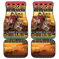 Kenya Safari Christmas Car Mats Black Santa Riding Leopards - Heri ya Krismasi - Wonder Print Shop