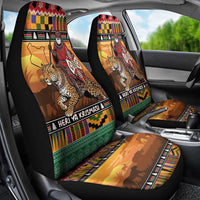 Kenya Safari Christmas Car Seat Cover Black Santa Riding Leopards - Heri ya Krismasi - Wonder Print Shop