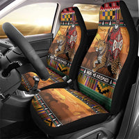 Kenya Safari Christmas Car Seat Cover Black Santa Riding Leopards - Heri ya Krismasi - Wonder Print Shop