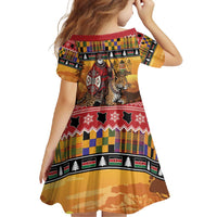 Kenya Safari Christmas Family Matching Tank Maxi Dress and Hawaiian Shirt Black Santa Riding Leopards - Heri ya Krismasi - Wonder Print Shop