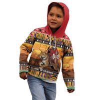 Kenya Safari Christmas Kid Hoodie Black Santa Riding Leopards - Heri ya Krismasi - Wonder Print Shop