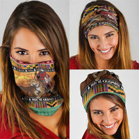 Kenya Safari Christmas Neck Gaiter Black Santa Riding Leopards - Heri ya Krismasi - Wonder Print Shop