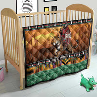 Kenya Safari Christmas Quilt Black Santa Riding Leopards - Heri ya Krismasi - Wonder Print Shop