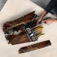 Kenya Safari Christmas Umbrella Black Santa Riding Leopards - Heri ya Krismasi - Wonder Print Shop