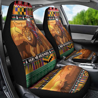 Kenya Safari Christmas Car Seat Cover Black Santa Riding Lion - Heri ya Krismasi - Wonder Print Shop