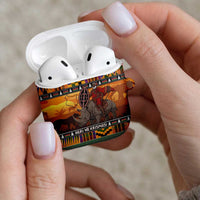 Kenya Safari Christmas AirPods Case Black Santa Riding Rhinoceros - Heri ya Krismasi - Wonder Print Shop