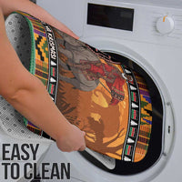 Kenya Safari Christmas Bathroom Set Black Santa Riding Rhinoceros - Heri ya Krismasi - Wonder Print Shop