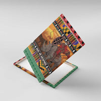 Kenya Safari Christmas Canvas Wall Art Black Santa Riding Rhinoceros - Heri ya Krismasi - Wonder Print Shop