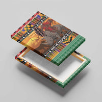 Kenya Safari Christmas Canvas Wall Art Black Santa Riding Rhinoceros - Heri ya Krismasi - Wonder Print Shop