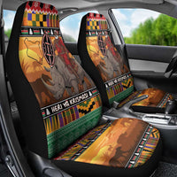 Kenya Safari Christmas Car Seat Cover Black Santa Riding Rhinoceros - Heri ya Krismasi - Wonder Print Shop
