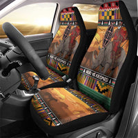 Kenya Safari Christmas Car Seat Cover Black Santa Riding Rhinoceros - Heri ya Krismasi - Wonder Print Shop