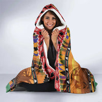 Kenya Safari Christmas Hooded Blanket Black Santa Riding Rhinoceros - Heri ya Krismasi - Wonder Print Shop